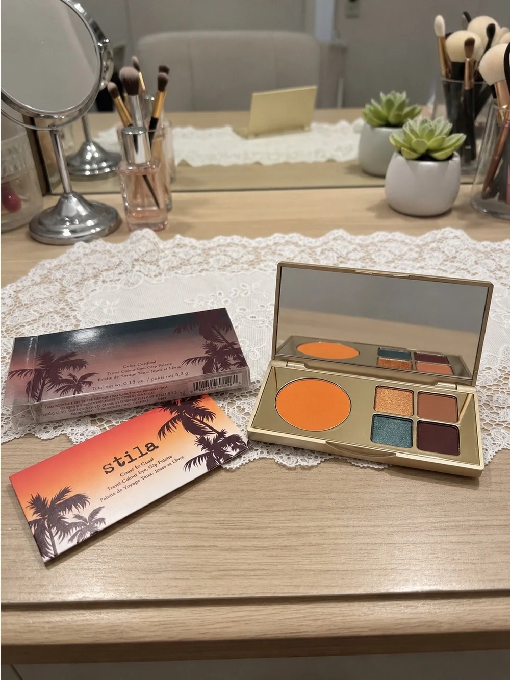 Stila Color Cocktail Travel Cheek Lip Eye Palette Tequila Sunrise NWOT
